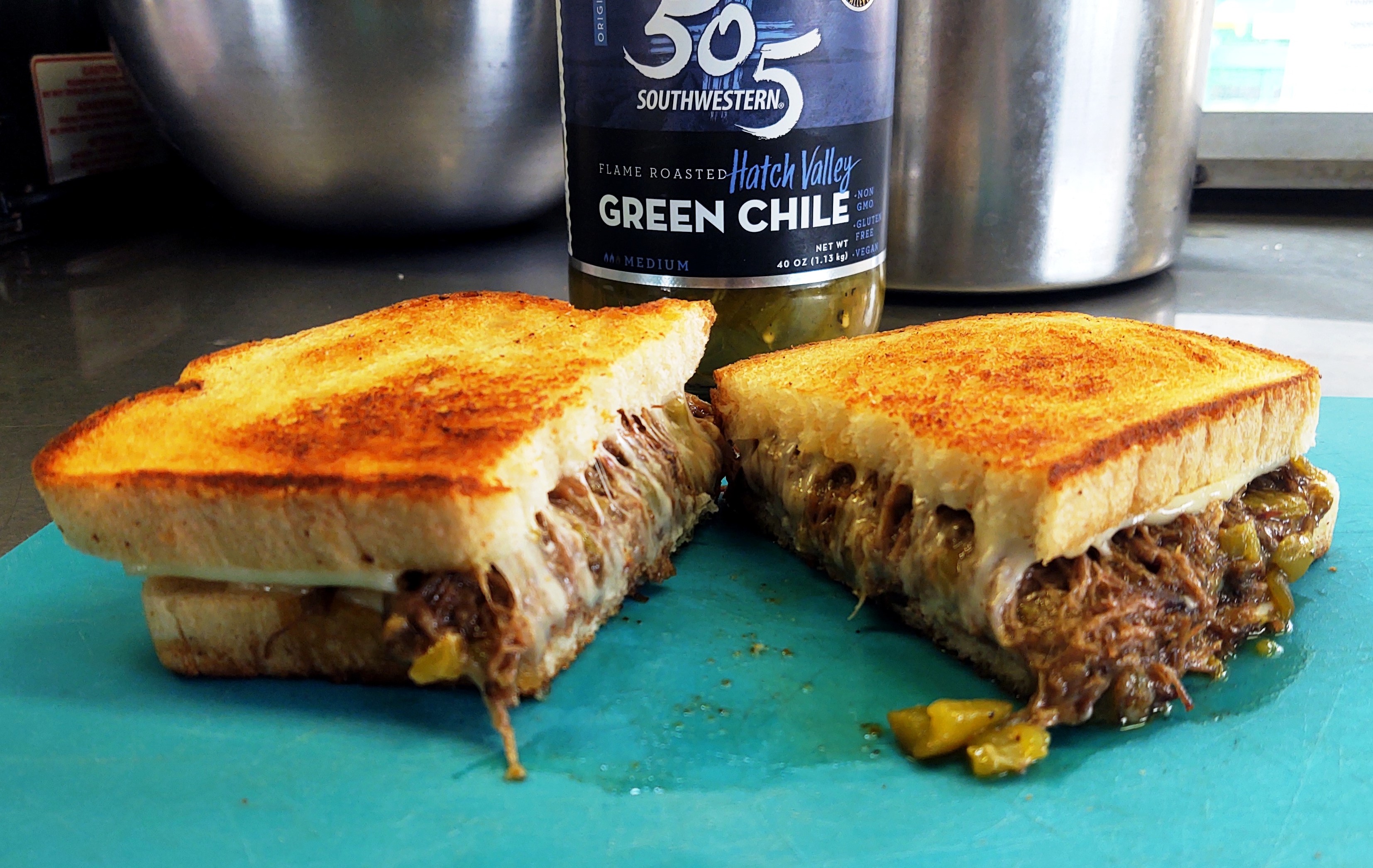 green chiles Hatch smoked brisket sourdough garlic aioli